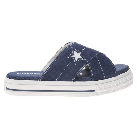 Converse Women's One Star Slip-On Sandals Shoes Navy/Egret/White Size 8 - Picture 3 of 12